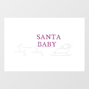 "Santa Baby: Festive and Flirty Holiday Cheer" Window Cling