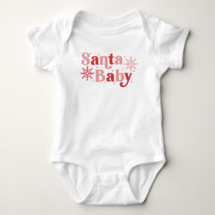 Santa Baby - Fun Holiday Typography Design Bodysuit