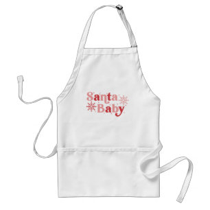 Santa Baby - Fun Holiday Typography Design Standard Apron