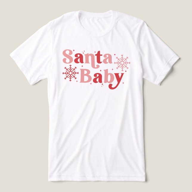 Santa Baby - Fun Holiday Typography Design Tri-Blend Shirt (Design Front)