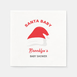 Santa Baby Gender Neutral Baby Shower Winter Hat Napkin