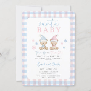 Santa Baby Gender Reveal Invitation