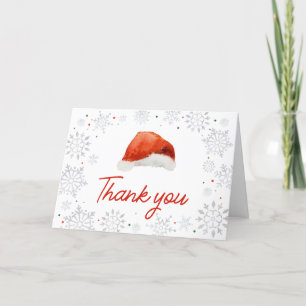 Santa Baby Hat Baby Shower  Thank You Card
