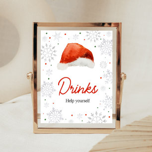 Santa Baby Hat Drinks  Poster