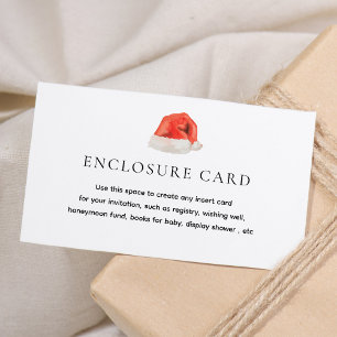 Santa Baby Holiday Baby Shower Custom Enclosure Card