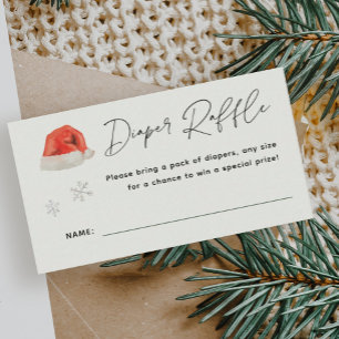 Santa Baby Holiday Baby Shower Diaper Raffle  Enclosure Card