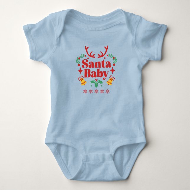 Santa Baby Holiday Fun - Boy Bodysuit (Front)
