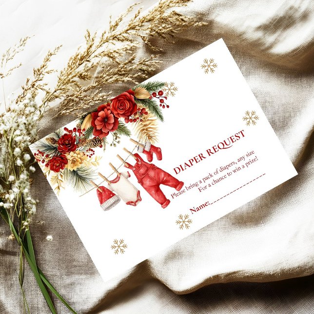 Santa Baby Holiday Winter diaper raffle request Enclosure Card (Creator Uploaded)