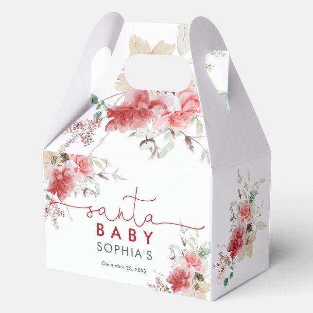 Santa Baby Holy Christmas Baby Shower Favour Box (Front)