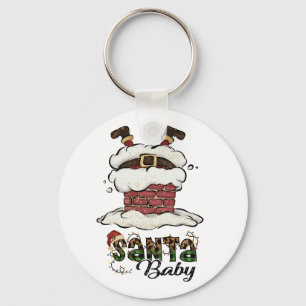 Santa baby- Merry christmas- christmas light Key Ring