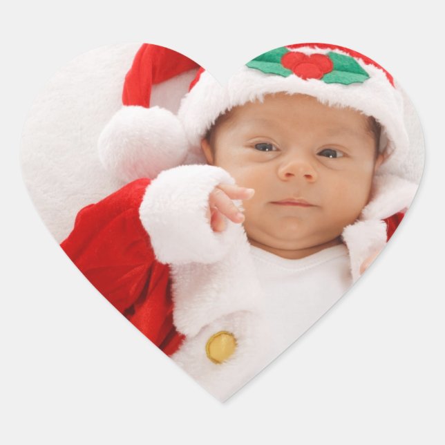 Santa Baby on Photo It Your Way Heart Stickers (Front)