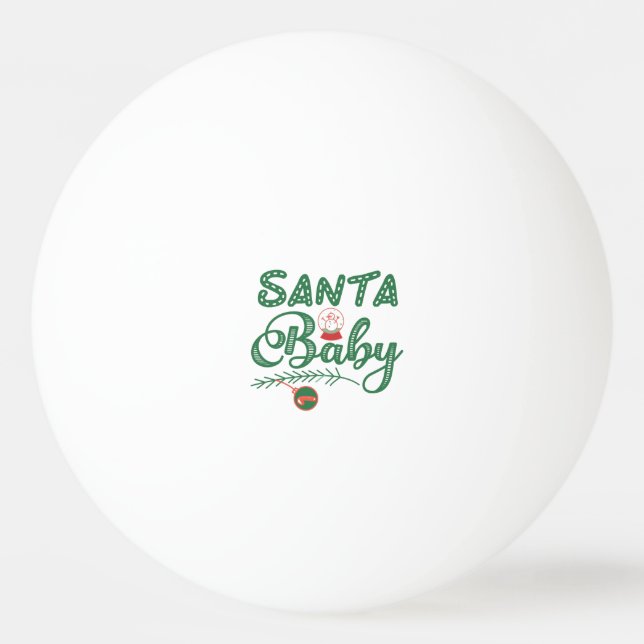 Santa Baby Ping Pong Ball (Front)