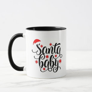 Santa Baby Pregnancy Announcement Christmas Santa Mug