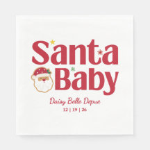 Santa Baby Red And Green Baby Shower