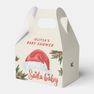 Santa Baby Red Hat Christmas Baby Shower Favour Box