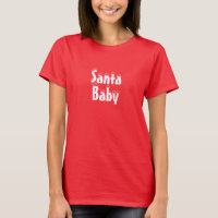Santa Baby red white snow text cute Christmas