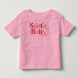 Santa Baby - Retro Christmas Typography Toddler T-Shirt