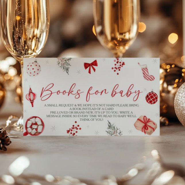 Santa Baby Shower Book Request Enclosure Card (Creator Uploaded)