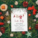 Santa Baby Shower Christmas Baby Clothes Winter Invitation<br><div class="desc">Santa Baby Shower Christmas Baby Clothes Winter Invitation. Invite friends and family to share in the joy of a new baby on the way with this festive baby shower invitation. Celebrate the joy of the holiday season with the Santa Baby Christmas baby shower invitation! This charming invitation features a clothesline...</div>