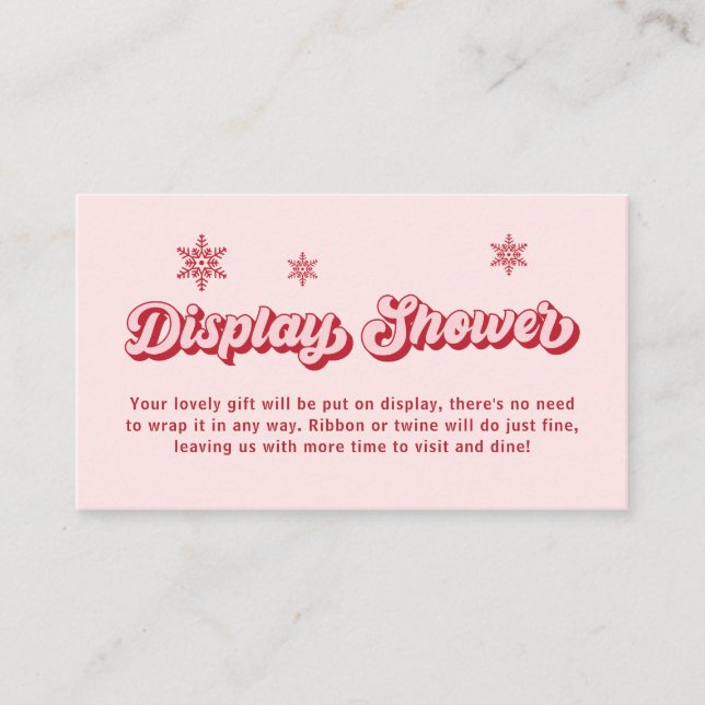 Santa Baby Shower Christmas Display Shower Enclosure Card (Front)