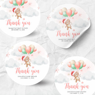 Santa Baby Shower Classic Round Sticker