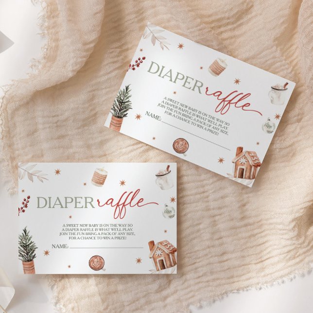 Santa Baby Shower Diaper Raffle Enclosure Card (Creator Uploaded)