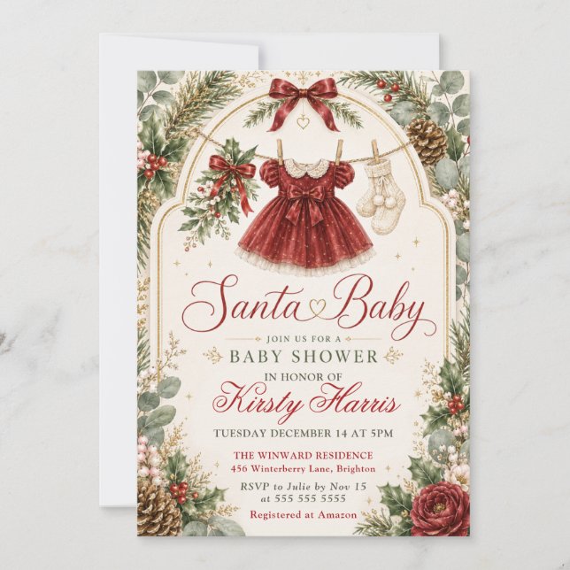 Santa Baby Shower Invitation (Front)