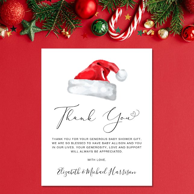Santa Baby Shower Thank You Card (Creator Uploaded)