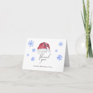 Santa baby shower - Thank You Card