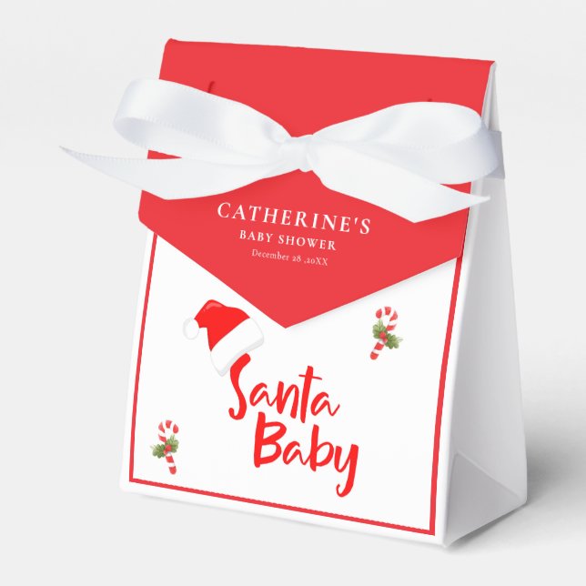Santa Baby Winter Baby Shower Favour Box (Front Side)