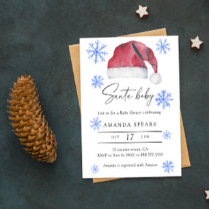 Santa Baby - Winter baby shower Invitation
