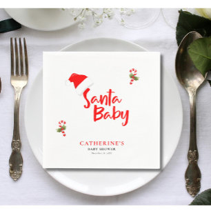 Santa Baby Winter Baby Shower Napkin