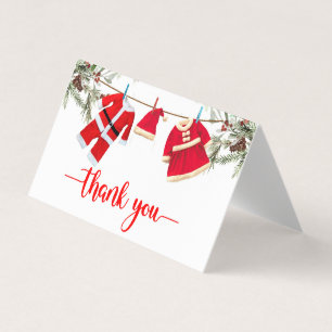 Santa Baby Winter Baby Shower Thank you card