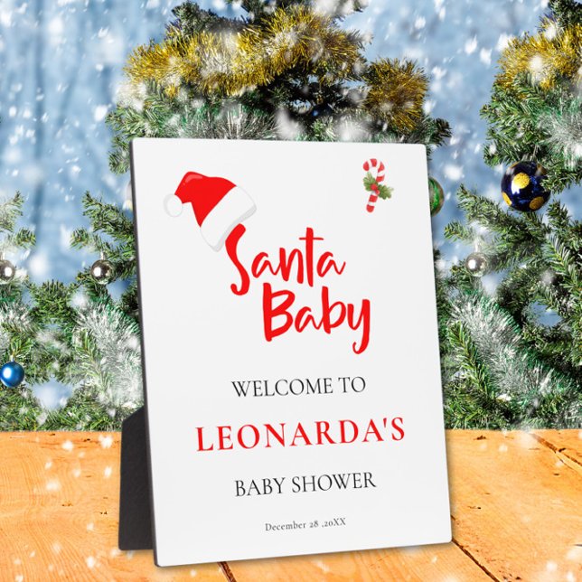 Santa Baby Winter Baby Shower Welcome Plaque (Creator Uploaded)
