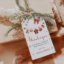Santa Baby  Winter Christmas Baby Shower Gift Tag