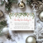 Santa Baby Winter Christmas Books for Baby Enclosure Card<br><div class="desc">Winter Holiday Books for Baby Card</div>