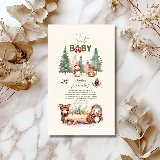 Santa Baby Woodland Winter Books for Baby  Enclosure Card (Creator Uploaded)