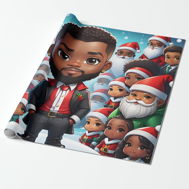 Santa Baby! Wrapping Wrapping Paper (Unrolled)