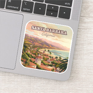 Santa Barbara Beach Central Coast California Retro