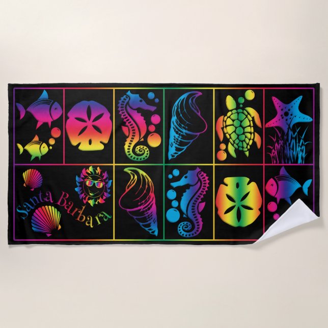 Santa barbara beach towel (Front)