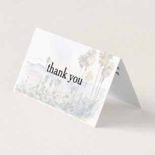 Santa Barbara Beach Wedding Thank You Card