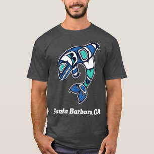 Santa Barbara CA Native American Tribal Orca Kille T-Shirt