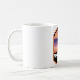 Santa Barbara CA Retro Sunset Coffee Mug