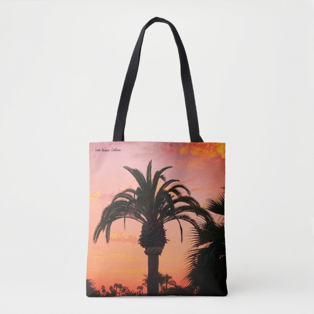 Santa Barbara, CA Sunset Tote Bag (Front)