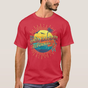 Santa Barbara California Beach Summer Vacation Ret T-Shirt