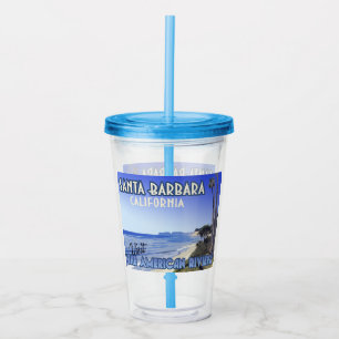 Santa Barbara California Butterfly Beach Montecito Acrylic Tumbler