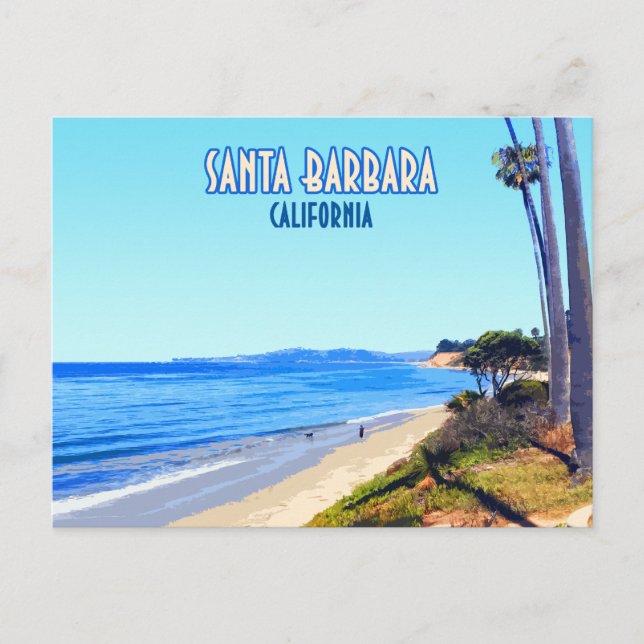 Santa Barbara California Butterfly Beach Montecito Postcard (Front)