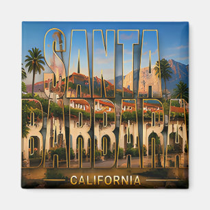 Santa Barbara California Coastal Travel Memories Magnet