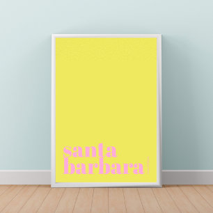 Santa Barbara California modern city Poster