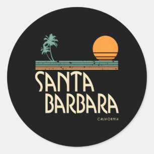 Santa Barbara California Palms Classic Round Sticker